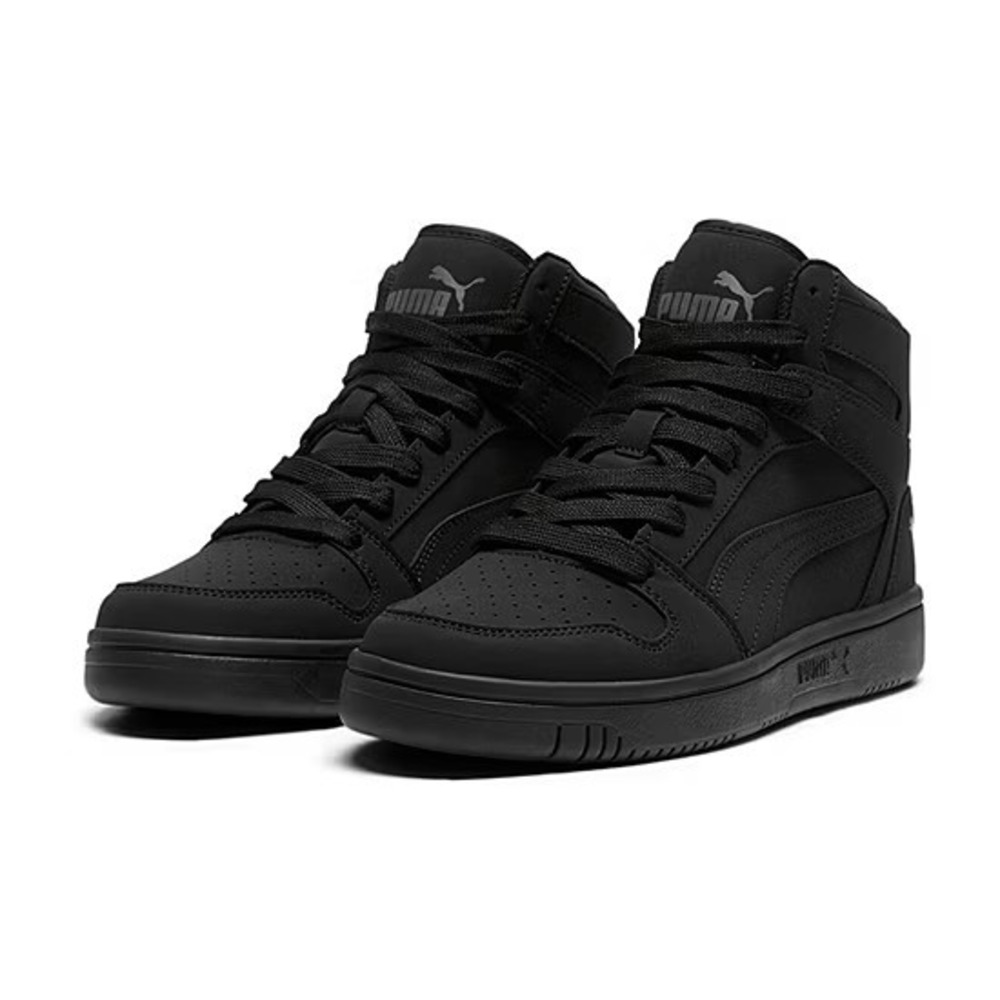 Puma Mens Rebound Layup High Top Sneakers Triple Black Size 10.5 NO BOX